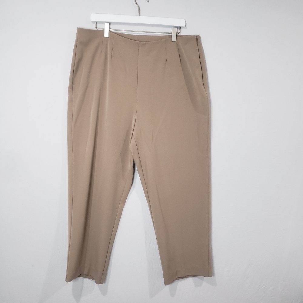 JM Collection Pull On Tan Pants Size 16